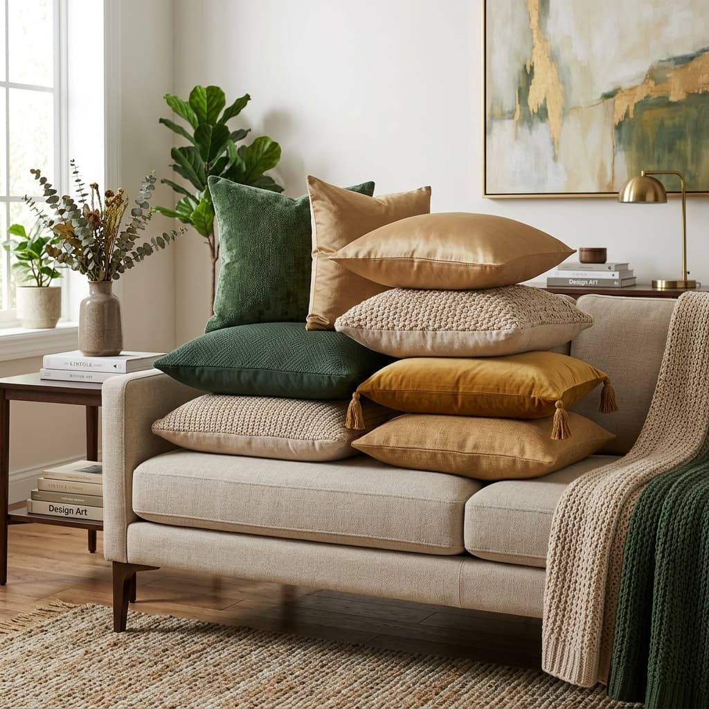 Velvet Emerald Cushions