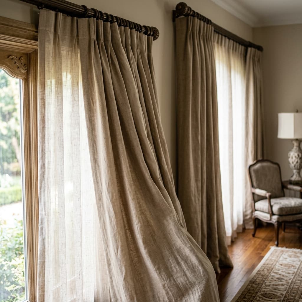 Sheer Linen & Silk Blend Curtains